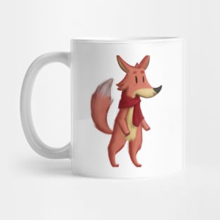 Cute Red Wolf Drawing Mug